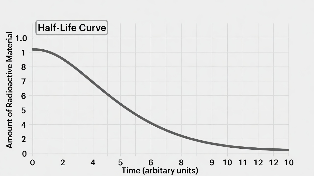 Exponential decay curve